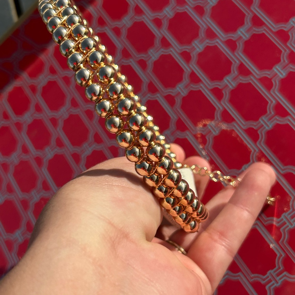 Anthropologie Gold Beaded Necklace - Picture 7 of 11